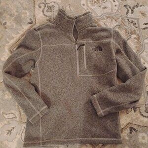 North Face mens Half Zip jacket Size small Grey